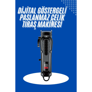 Profesyonel Saç Kesme Aleti Dijital Saç Sakal Tıraş Makinesi Uzun Ömürlü