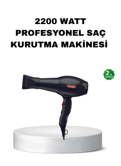 Profesyonel Saç Kurutma Makinesi – Ac Motor, Soğuk Üfleme, 2 Hız Kademesi