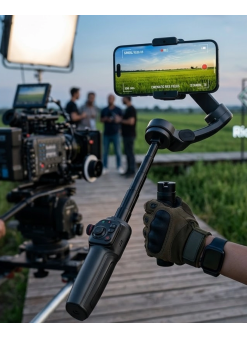 Profesyonel Telefon Video Sabitleyici Gimbal Stabilizer Vlog Atı