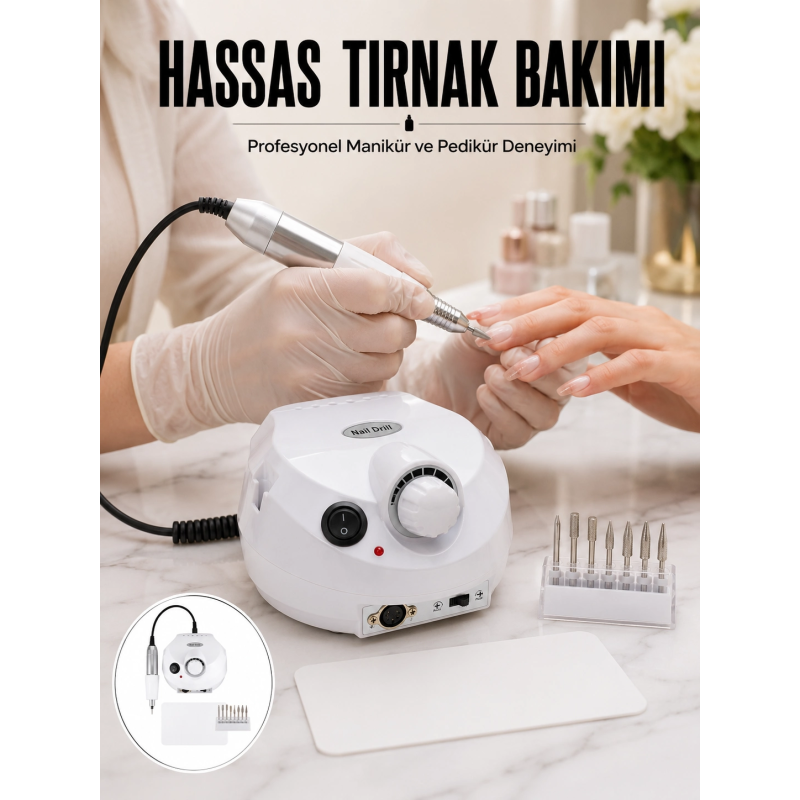 Profesyonel Tırnak Freze Makinesi Çok Fonksiyonlu Manikür Pedikür Seti Yeni Nesil Profesyonel Tırnak Freze Makinesi Çok Fonksiyonlu Manikür Pedikür Seti Yeni Nesil