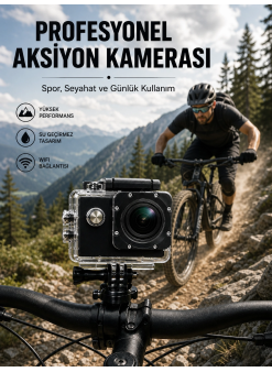 Profesyonel Video Çekimleri İçin 1080p Full Hd Aksiyon Kamerası