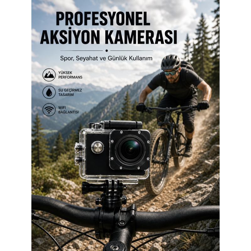 Profesyonel Video Çekimleri İçin 1080p Full Hd Aksiyon Kamerası Profesyonel Video Çekimleri İçin 1080p Full Hd Aksiyon Kamerası