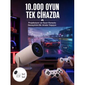 Projeksiyon Cihazı Video Oyun Konsolu 8 Gb Hafıza Lcd Ekran Kumandalı Yeni Nesil