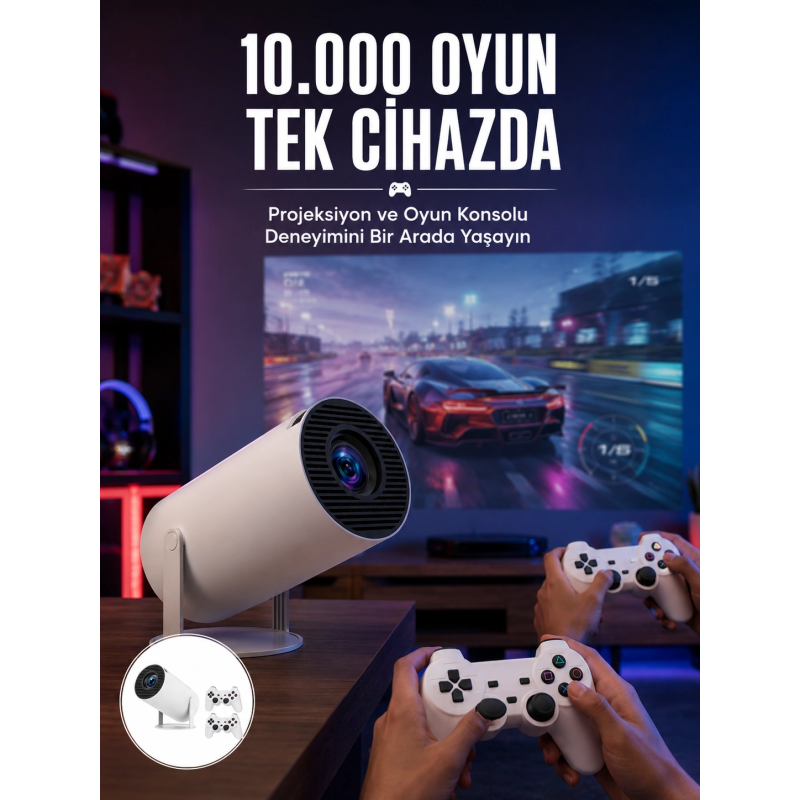 Projeksiyon Cihazı Video Oyun Konsolu 8 Gb Hafıza Lcd Ekran Kumandalı Yeni Nesil Projeksiyon Cihazı Video Oyun Konsolu 8 Gb Hafıza Lcd Ekran Kumandalı Yeni Nesil