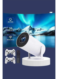 Projeksiyon Cihazı Video Oyun Konsolu Projektör Taşınabilir Ayaklı Çift Kollu 4k Çözünürlüklü