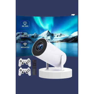 Projeksiyon Cihazı Video Oyun Konsolu Projektör Taşınabilir Ayaklı Çift Kollu 4k Çözünürlüklü