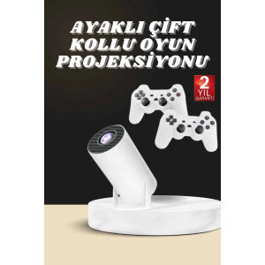 Projeksiyon Cihazı Video Oyun Konsolu Projektör Taşınabilir Ayaklı Çift Kollu 4k Çözünürlüklü