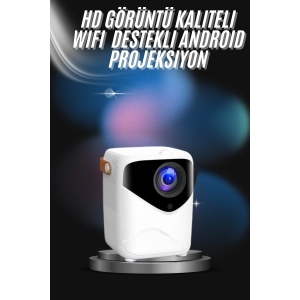 Projeksiyon Ev Sineması Bluetooth 4k Hd Kaliteli Görüntü Kumandalı