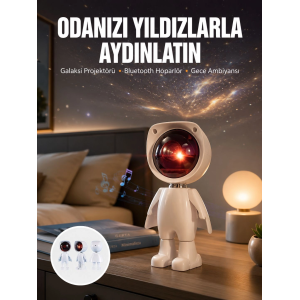 Projeksiyon Güneş Lambası Astronot Gün Batımı Projektör Led Işıklı Yeni Nesil