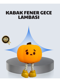 Pumpkin Led Gece Lambası Üç Kademeli Işık Ayarlı