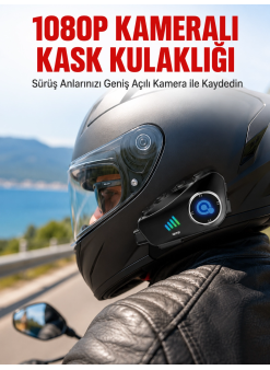 Q28 Bluetooth Kask Kulaklık 1080p Kamera – Su Geçirmez Motosiklet Interkom Yeni Nesil