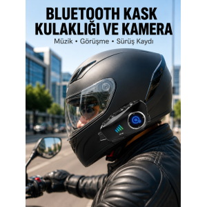 Q28 Kameralı Motosiklet Kask Kulaklık Bluetooth 5.3 Su Geçirmez 1080p Hd Yeni Nesil