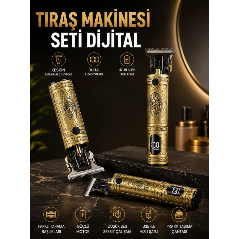 Rd 378 Çizik Tıraş Makinesi Seti Dijital Rd 378 Çizik Tıraş Makinesi Seti Dijital