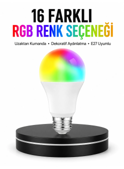 Renk Değiştiren Rgb Led Ampul 16 Renk Uzaktan Kumandalı 2025 Model