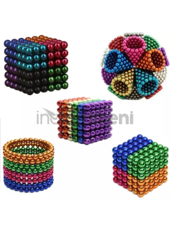 Renkli 216 Mıknatıs Neocube Mıknatıs 5mm Neodyum