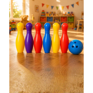 Renkli Bowling Seti Çocuk Aktivite Oyunu Motor Beceri Geliştirici