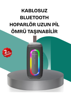 Renkli Led Işıklı Kablosuz Hoparlör Ip67 Sertifikalı
