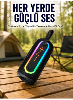 Renkli Led Işıklı Kablosuz Hoparlör Ip67 Sertifikalı Yeni Nesil
