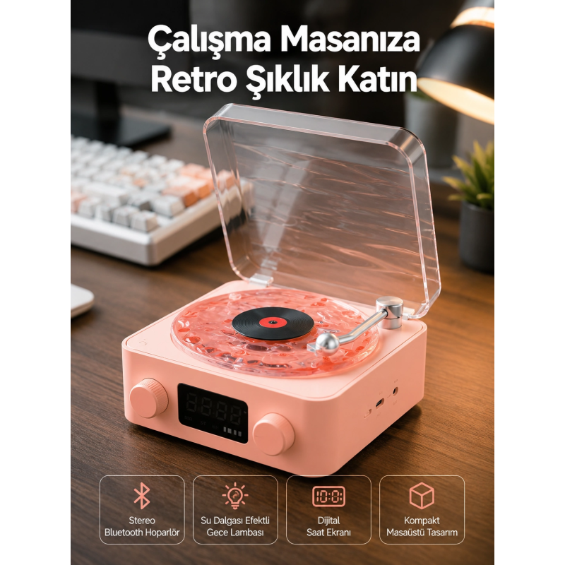 Retro Bluetooth Hoparlör – Kristal Ses, Gece Lambası, Saatli Tasarım Yeni Nesil Retro Bluetooth Hoparlör – Kristal Ses, Gece Lambası, Saatli Tasarım Yeni Nesil