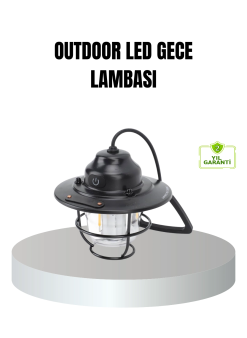 Retro Kamp Lambası Su Geçirmez Taşınabilir Gece Işığı Uzun Pil Ömürlü
