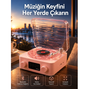 Retro Kristal Netliğinde Ses – Gece Işıklı Retro Bluetooth Hoparlör Yeni Nesil