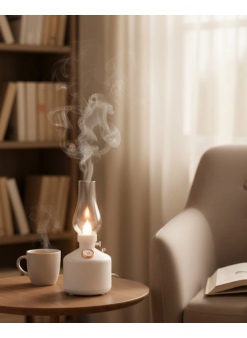 Retro Led Işıklı 1200 Mah Şarjlı Aroma Difüzörü 280 Ml Su Kapasiteli