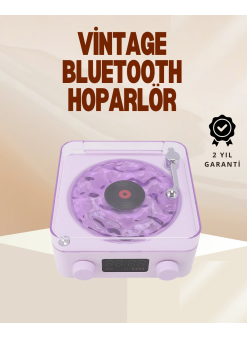 Retro Pikap Hoparlör – Şarjlı Kablosuz Projektör Ve Gece Lambası