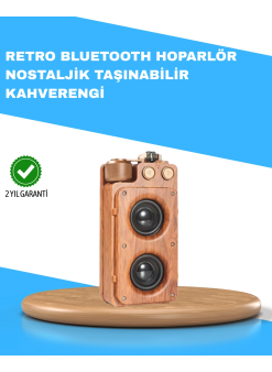 Retro Radyo Tasarım Bluetooth Hoparlör 1800mah Uzun Çalma Süresi