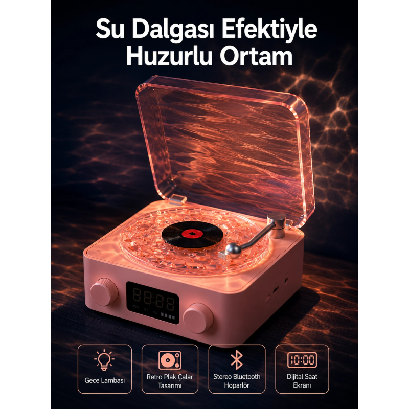 Retro Saatli Bluetooth Hoparlör – Gece Lambalı Kristal Ses Kalitesi Yeni Nesil Retro Saatli Bluetooth Hoparlör – Gece Lambalı Kristal Ses Kalitesi Yeni Nesil