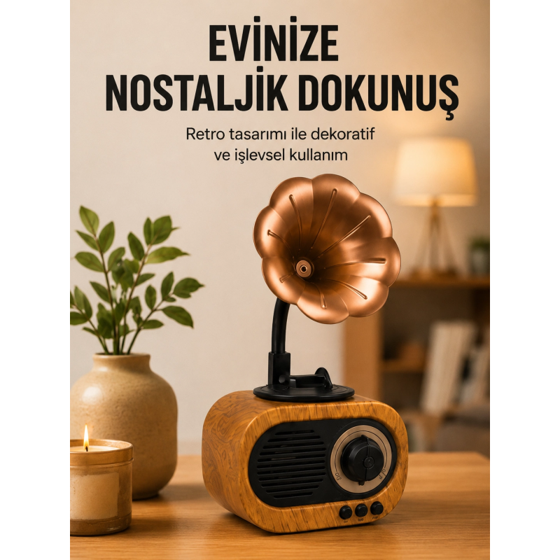 Retro Tasarımlı Mini Bluetooth Hoparlör Ve Fm Radyo Çoklu Medya Yeni Nesil Retro Tasarımlı Mini Bluetooth Hoparlör Ve Fm Radyo Çoklu Medya Yeni Nesil