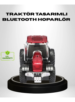 Retro Traktör Tasarımlı Kablosuz Hoparlör Usb Tf Aux Fm Destekli