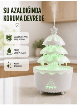 Rgb Aydınlatmalı Şans Ağacı Aromaterapi Difüzörü 250 Ml Hava Nemlendirici