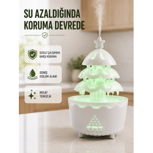 Rgb Aydınlatmalı Şans Ağacı Aromaterapi Difüzörü 250 Ml Hava Nemlendirici