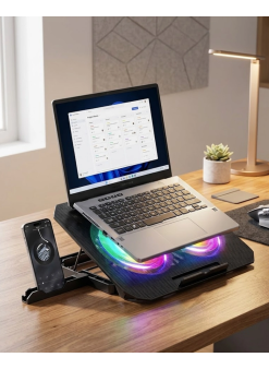 Rgb Fanlı Laptop Soğutma Standı Usb Girişli Notebook Yükseltici