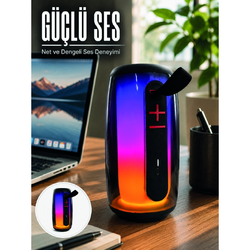 Rgb Işıklı Bluetooth Hoparlör Güçlü Ses Type-c Şarjlı Taşınabilir Kablosuz Speaker Rgb Işıklı Bluetooth Hoparlör Güçlü Ses Type-c Şarjlı Taşınabilir Kablosuz Speaker