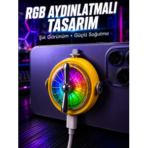 Rgb Işıklı Manyetik Telefon Oyun Soğutucu Fan