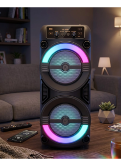 Rgb Işıklı Taşınabilir Bluetooth Hoparlör Güçlü Stereo Ses