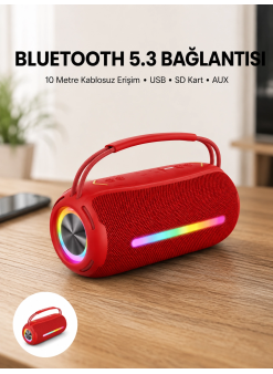 Rgb Işıklı Taşınabilir Hoparlör – Çoklu Bağlantı Desteği