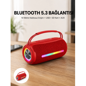 Rgb Işıklı Taşınabilir Hoparlör – Çoklu Bağlantı Desteği
