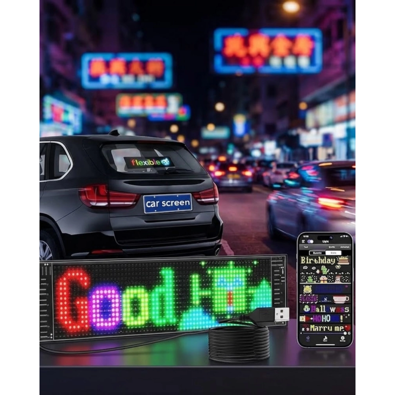 Rgb Kayan Yazı Led Panel Telefon Kontrollü Animasyonlu Akıllı Ekran Rgb Kayan Yazı Led Panel Telefon Kontrollü Animasyonlu Akıllı Ekran