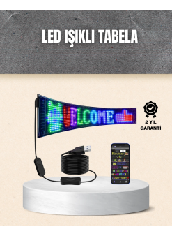 Rgb Kayar Yazılı Led Reklam Ekranı – Usb Bağlantılı Esnek Tasarım
