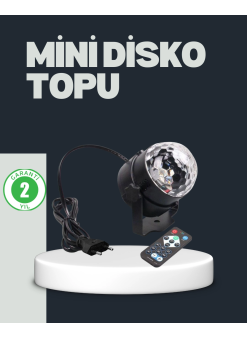 Rgb Led Disko Küresi 7 Modlu Uzaktan Kumandalı