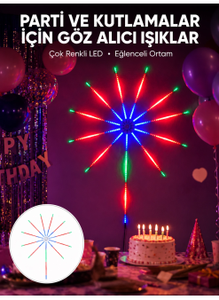 Rgb Led Duvar Dekoru Sökülebilir Kollu Havai Fişek Işık Sistemi Yeni Nesil