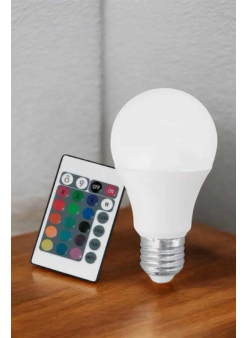 Rgb Led Lamba Led Işık Ampul Renk Değiştirebilen 100 Watt