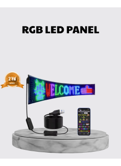 Rgb Led Panel – Çok Renkli, Kumandalı, Usb Bağlantılı Yazı Ve Gıf Gösterimli Akıllı Lamba