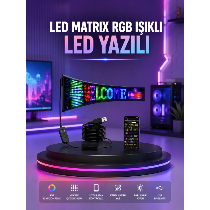 Rgb Led Panel Renkli Işık Efektli Dekoratif Aydınlatma Rgb Led Panel Renkli Işık Efektli Dekoratif Aydınlatma
