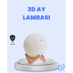 Rgb Modlu 16 Renkli Ay Gece Lambası 3d Baskı