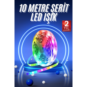Rgb Neon Şerit Led Lamba 10 Metre İç Mekan Tasarımına Uygun