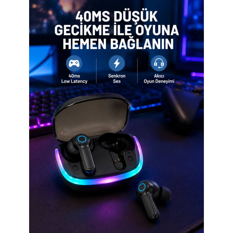 Rgb Şarj Kutulu Tws Kablosuz Kulaklık Bluetooth 5.4 Hd Voice Type-c Şarj Destekli Rgb Şarj Kutulu Tws Kablosuz Kulaklık Bluetooth 5.4 Hd Voice Type-c Şarj Destekli