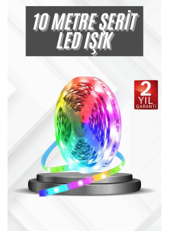 Rgb Şerit Led 10 Metre Led Işık Kumanda İle Kontrol Rgb